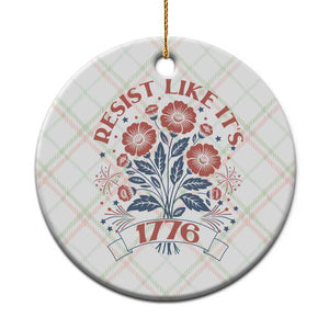 Resist Like its 1776 Ceramic Ornament Vintage Boho Floral Subtle 250th Anniversary TS14 1pc Christmas Plaid Print Your Wear