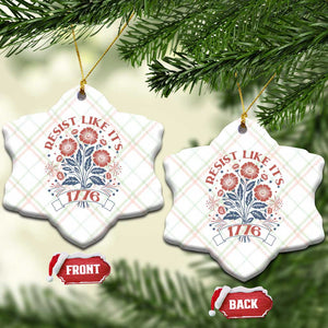 Resist Like its 1776 Ceramic Ornament Vintage Boho Floral Subtle 250th Anniversary TS14 Print Your Wear