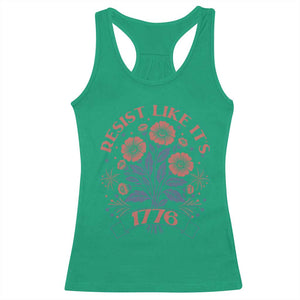 Resist Like its 1776 Racerback Tank Top Vintage Boho Floral Subtle 250th Anniversary TS14 Irish Green Print Your Wear