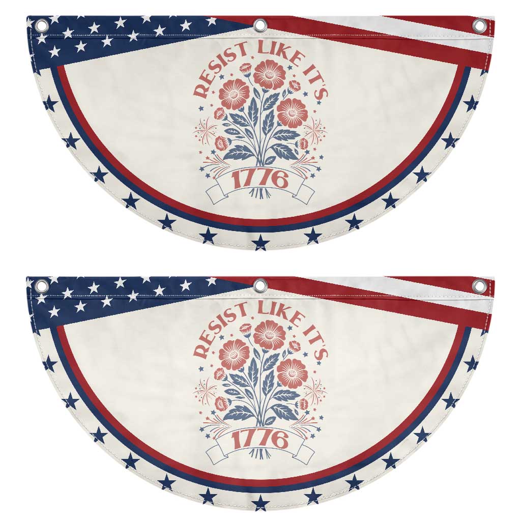 Resist Like its 1776 Patriotic Fan Flag Vintage Boho Floral Subtle 250th Anniversary TS14 2pcs pack Classic Beige Print Your Wear
