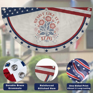 Resist Like its 1776 Patriotic Fan Flag Vintage Boho Floral Subtle 250th Anniversary TS14 Print Your Wear
