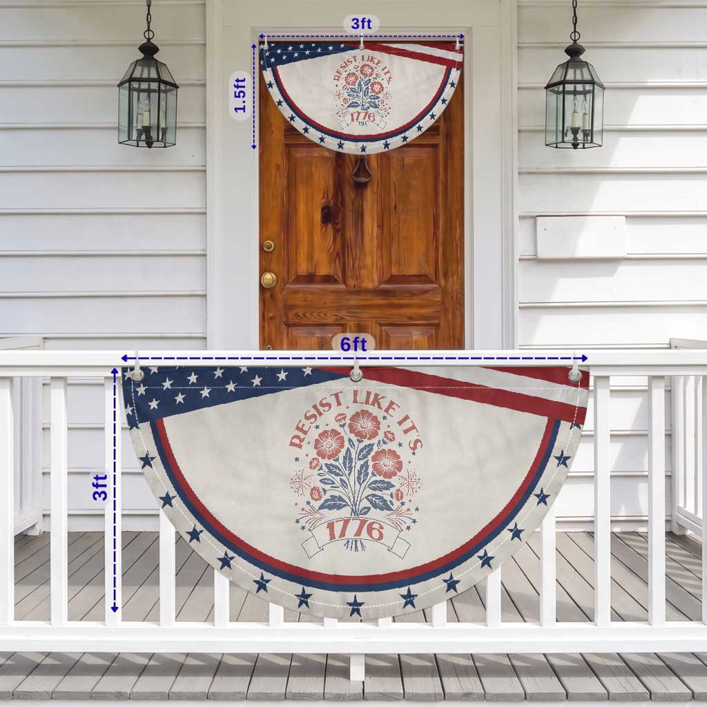 Resist Like its 1776 Patriotic Fan Flag Vintage Boho Floral Subtle 250th Anniversary TS14 Print Your Wear