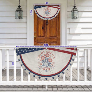 Resist Like its 1776 Patriotic Fan Flag Vintage Boho Floral Subtle 250th Anniversary TS14 Print Your Wear