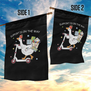 Special Education SPED Teacher Goose Scooter Garden Flag Support Is On The Way TS14 Print Your Wear