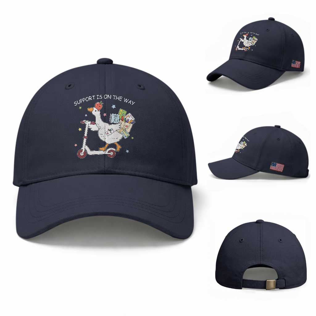 Special Education SPED Teacher Goose Scooter Baseball Cap Support Is On The Way TS14 Baseball Cap Universal Fit Navy Print Your Wear