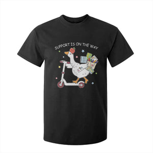Special Education SPED Teacher Goose Scooter T Shirt For Kid Support Is On The Way TS14 Black Print Your Wear