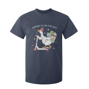 Special Education SPED Teacher Goose Scooter T Shirt For Kid Support Is On The Way TS14 Navy Print Your Wear