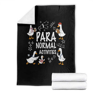Silly Goose Para Normal Activities Throw Blanket Funny SPED Teachers Aide Para Normal Activities TS14 Black Print Your Wear