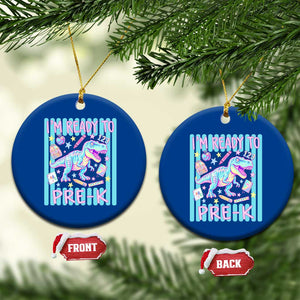 Funny Dinosaur First Day of School Pre-k Kindergarten Ceramic Ornament I'm Ready To Pre K TS14 1pc Blue Print Your Wear