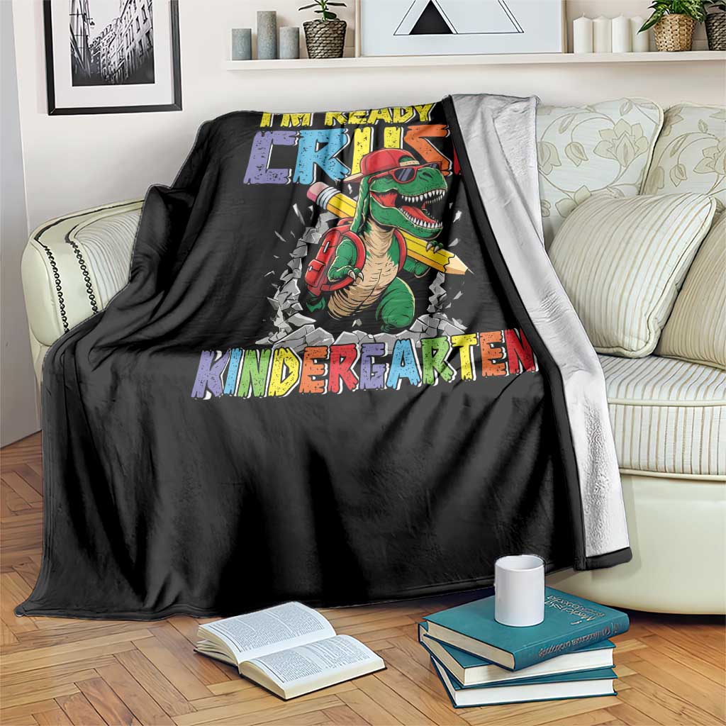 I'm Ready to Crush Pre-K Back to School T-Rex Dinosaur Throw Blanket TS14 Print Your Wear