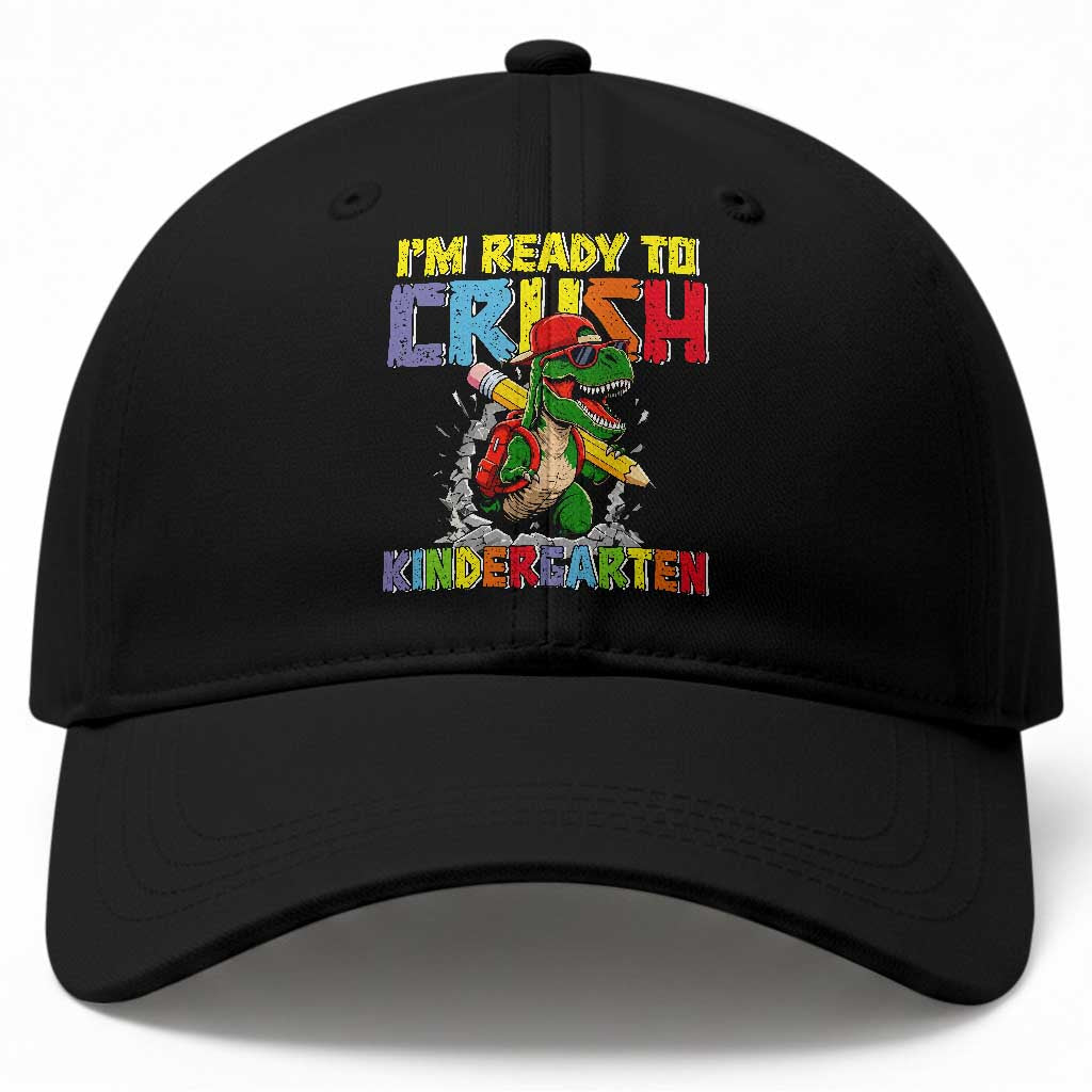 I'm Ready to Crush Pre-K Back to School T-Rex Dinosaur Baseball Cap TS14 Print Your Wear