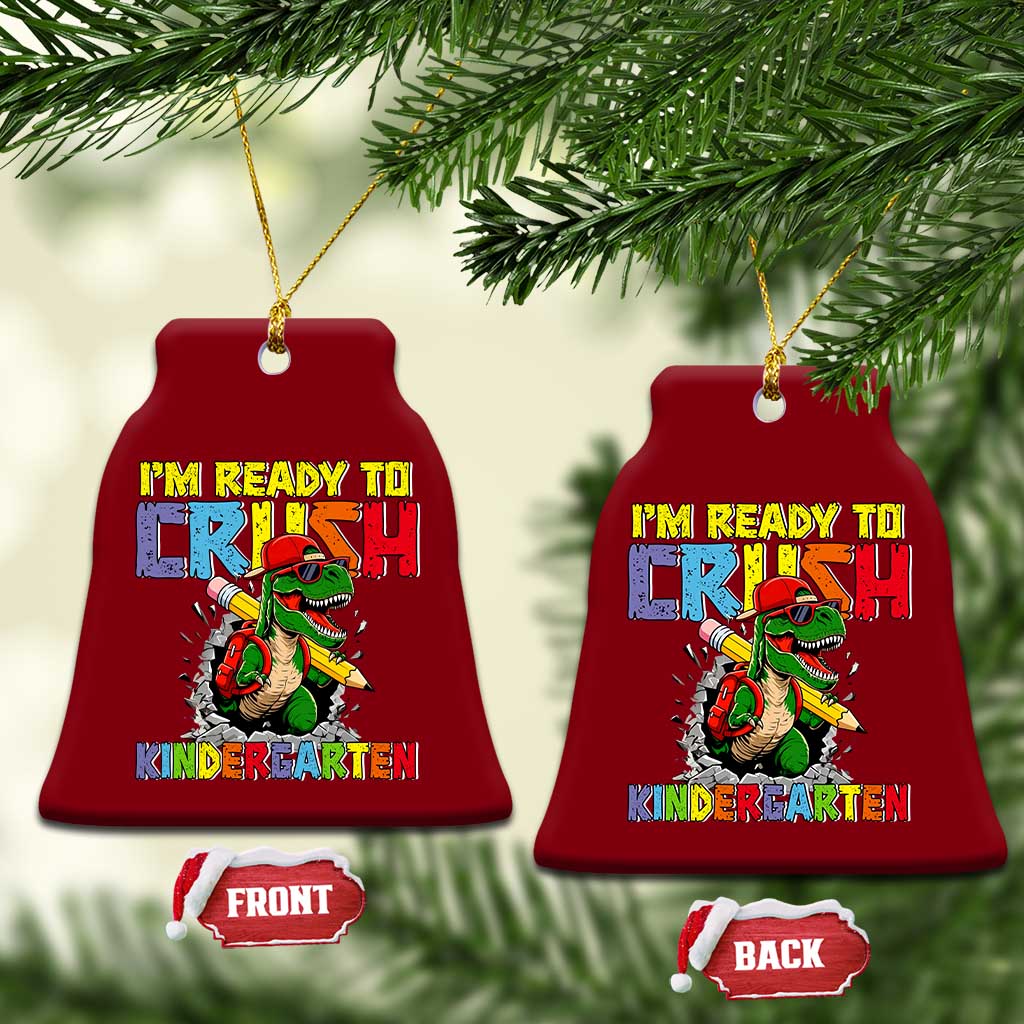 I'm Ready to Crush Pre-K Back to School T-Rex Dinosaur Ceramic Ornament TS14 Print Your Wear