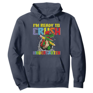 I'm Ready to Crush Pre-K Back to School T-Rex Dinosaur Hoodie TS14 Navy Print Your Wear
