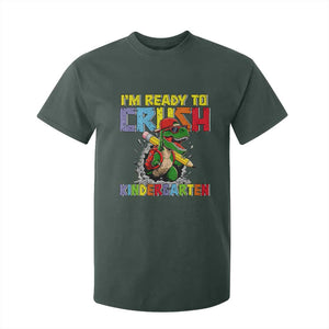 I'm Ready to Crush Pre-K Back to School T-Rex Dinosaur T Shirt For Kid TS14 Dark Forest Green Print Your Wear