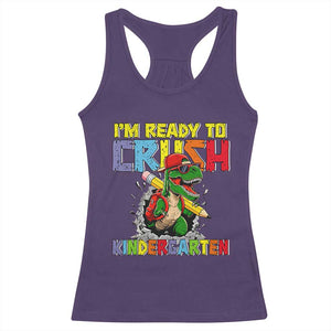 I'm Ready to Crush Pre-K Back to School T-Rex Dinosaur Racerback Tank Top TS14 Purple Print Your Wear
