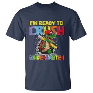 I'm Ready to Crush Pre-K Back to School T-Rex Dinosaur T Shirt TS14 Navy Print Your Wear