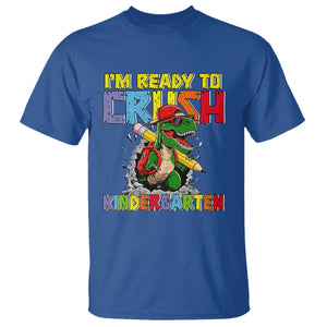 I'm Ready to Crush Pre-K Back to School T-Rex Dinosaur T Shirt TS14 Royal Blue Print Your Wear