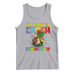 I'm Ready to Crush Pre-K Back to School T-Rex Dinosaur Tank Top TS14 Athletic Heather Print Your Wear