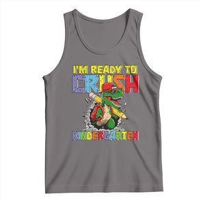 I'm Ready to Crush Pre-K Back to School T-Rex Dinosaur Tank Top TS14 Deep Heather Print Your Wear