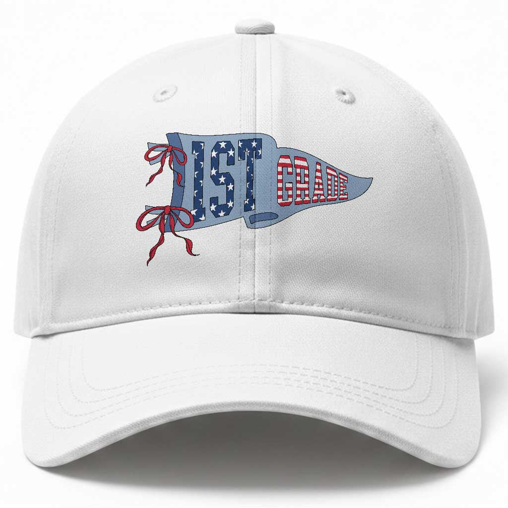 1st Grade Teacher Pennant US Flag Back to School Baseball Cap TS14 Print Your Wear