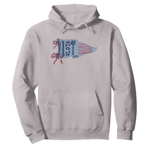1st Grade Teacher Pennant US Flag Back to School Hoodie TS14 Ice Gray Print Your Wear