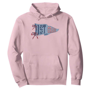 1st Grade Teacher Pennant US Flag Back to School Hoodie TS14 Light Pink Print Your Wear