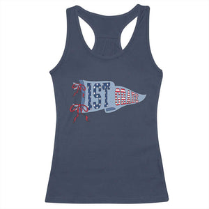 1st Grade Teacher Pennant US Flag Back to School Racerback Tank Top TS14 Navy Print Your Wear