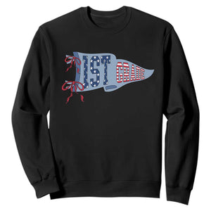 1st Grade Teacher Pennant US Flag Back to School Sweatshirt TS14 Black Print Your Wear