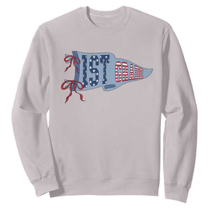 1st Grade Teacher Pennant US Flag Back to School Sweatshirt TS14 Ice Gray Print Your Wear