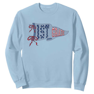 1st Grade Teacher Pennant US Flag Back to School Sweatshirt TS14 Light Blue Print Your Wear