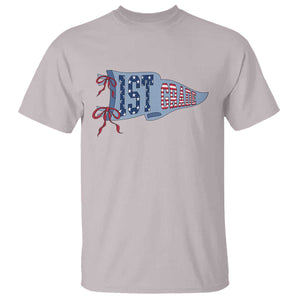 1st Grade Teacher Pennant US Flag Back to School T Shirt TS14 Ice Gray Print Your Wear