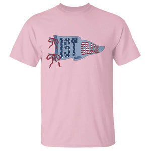 1st Grade Teacher Pennant US Flag Back to School T Shirt TS14 Light Pink Print Your Wear