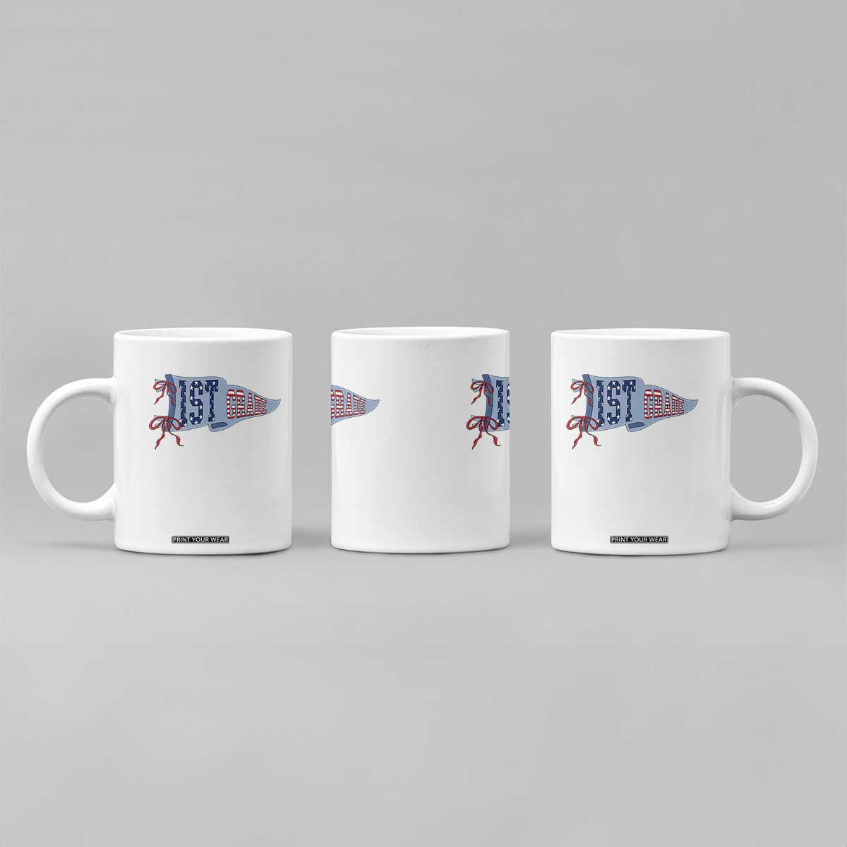 1st Grade Teacher Pennant US Flag Back to School Coffee Mug TS14 Print Your Wear