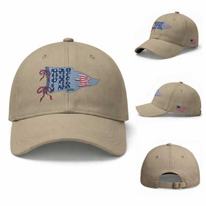 Pre-K Teacher Pennant US Flag Back to School Baseball Cap TS14 Baseball Cap Universal Fit Khaki Print Your Wear
