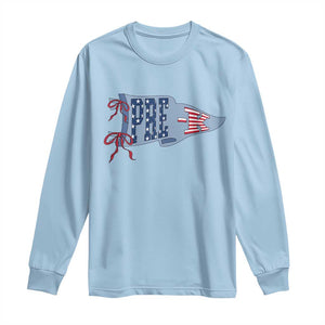 Pre-K Teacher Pennant US Flag Back to School Long Sleeve Shirt TS14 Light Blue Print Your Wear