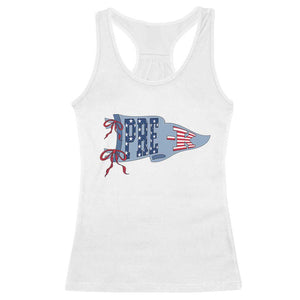 Pre-K Teacher Pennant US Flag Back to School Racerback Tank Top TS14 White Print Your Wear