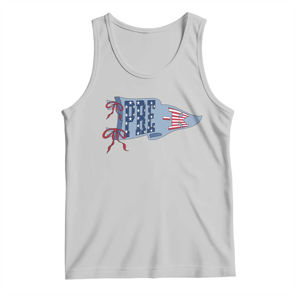 Pre-K Teacher Pennant US Flag Back to School Tank Top TS14 Ash Print Your Wear