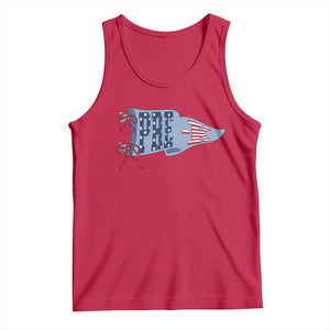 Pre-K Teacher Pennant US Flag Back to School Tank Top TS14 Red Print Your Wear