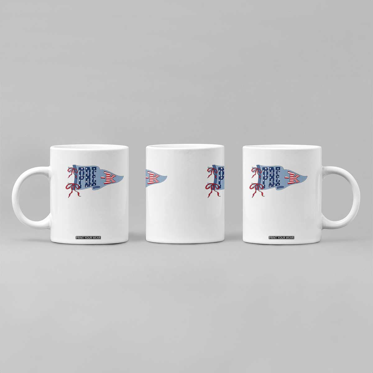 Pre-K Teacher Pennant US Flag Back to School Coffee Mug TS14 Print Your Wear
