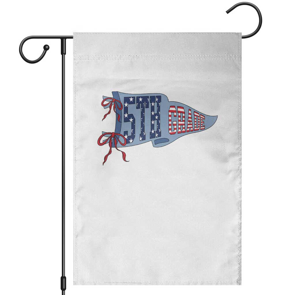 5th Grade Teacher Pennant US Flag Back to School Garden Flag TS14 White Print Your Wear