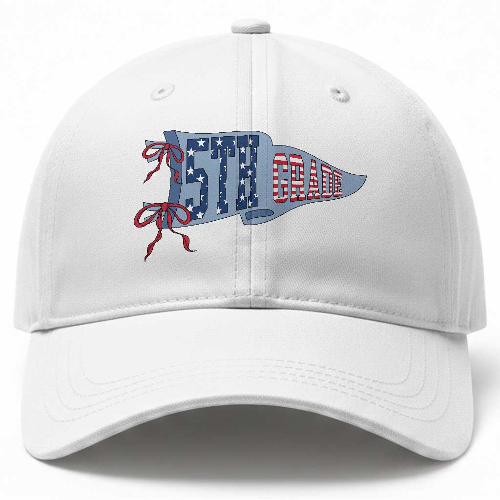 5th Grade Teacher Pennant US Flag Back to School Baseball Cap TS14 Print Your Wear