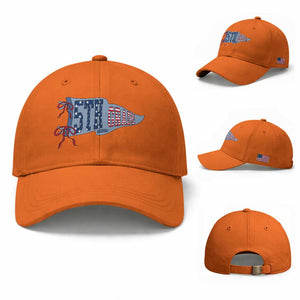 5th Grade Teacher Pennant US Flag Back to School Baseball Cap TS14 Baseball Cap Universal Fit Orange Print Your Wear