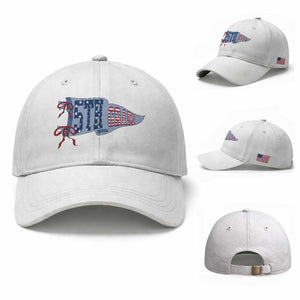 5th Grade Teacher Pennant US Flag Back to School Baseball Cap TS14 Baseball Cap Universal Fit White Print Your Wear