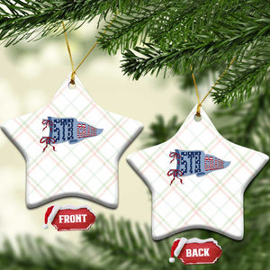 5th Grade Teacher Pennant US Flag Back to School Ceramic Ornament TS14 Print Your Wear