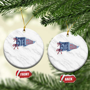 5th Grade Teacher Pennant US Flag Back to School Ceramic Ornament TS14 1pc White Marble Print Your Wear