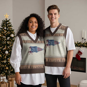 5th Grade Teacher Pennant US Flag Back to School V-Neck Knit Sweater Vest TS14 Mocha Mousse Print Your Wear