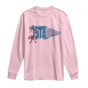 5th Grade Teacher Pennant US Flag Back to School Long Sleeve Shirt TS14 Light Pink Print Your Wear