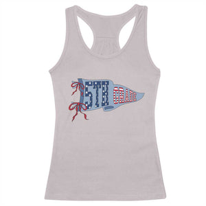 5th Grade Teacher Pennant US Flag Back to School Racerback Tank Top TS14 Ice Gray Print Your Wear