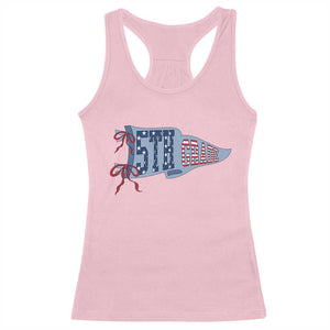 5th Grade Teacher Pennant US Flag Back to School Racerback Tank Top TS14 Light Pink Print Your Wear