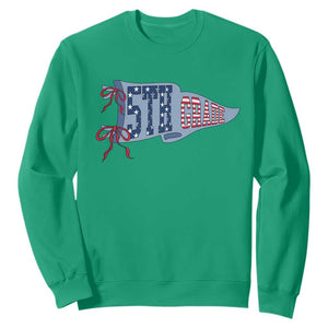 5th Grade Teacher Pennant US Flag Back to School Sweatshirt TS14 Irish Green Print Your Wear